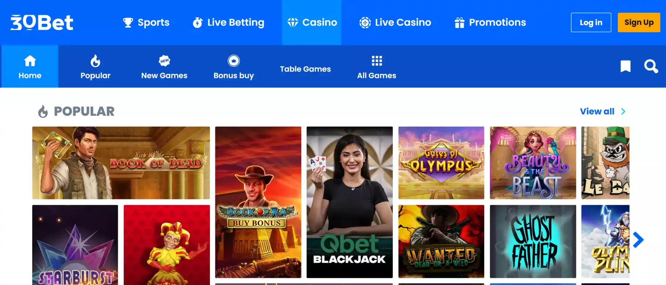 30bet deposit